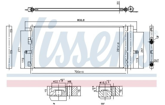 Condenser, air conditioning 941011 Nissens, Image 7