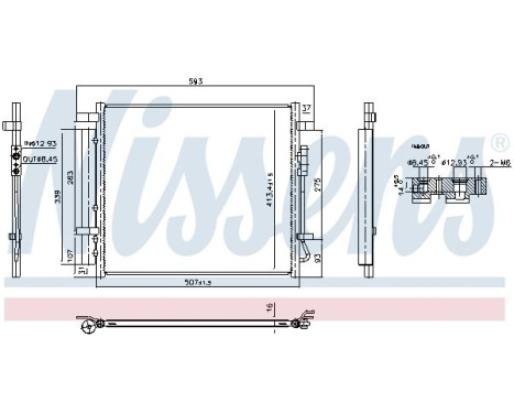 Condenser, air conditioning 941016 Nissens, Image 6