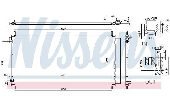 Condenser, air conditioning 941038 Nissens, Image 6