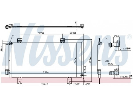 Condenser, air conditioning 941039 Nissens