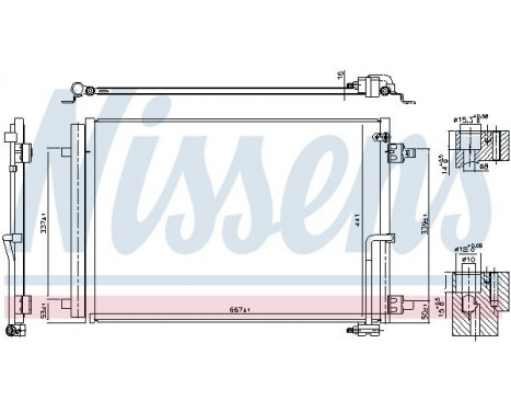 Condenser, air conditioning 941050 Nissens, Image 5