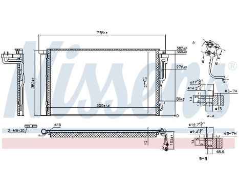 Condenser, air conditioning 941055 Nissens, Image 2