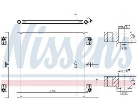 Condenser, air conditioning 941079 Nissens