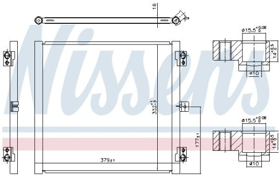 Condenser, air conditioning 941079 Nissens