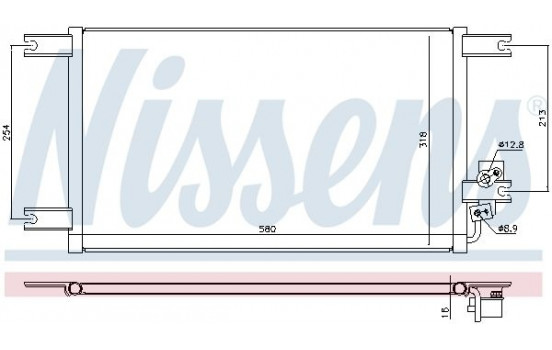 Condenser, air conditioning 941085 Nissens