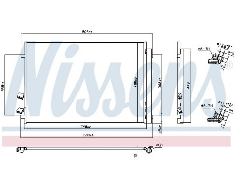 Condenser, air conditioning 941087 Nissens, Image 2