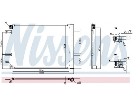 Condenser, air conditioning 941090 Nissens, Image 2
