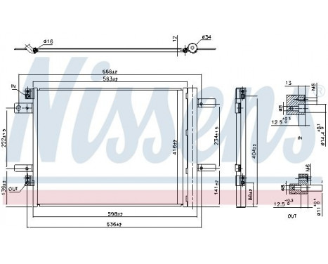 Condenser, air conditioning 941091 Nissens