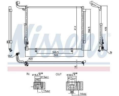 Condenser, air conditioning 941092 Nissens, Image 2