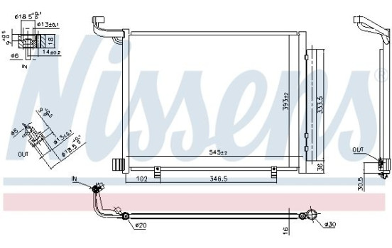 Condenser, air conditioning 941094 Nissens