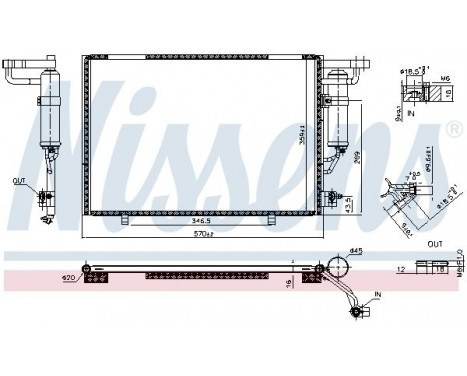 Condenser, air conditioning 941101 Nissens, Image 2