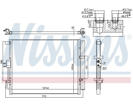 Condenser, air conditioning 941133 Nissens