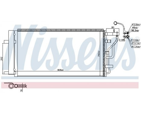 Condenser, air conditioning 941160 Nissens