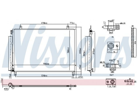 Condenser, air conditioning 941171 Nissens, Image 2