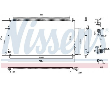 Condenser, air conditioning 941188 Nissens, Image 2