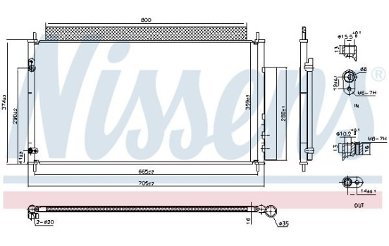 Condenser, air conditioning 941188 Nissens, Image 2