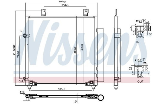 Condenser, air conditioning 941222 Nissens, Image 5