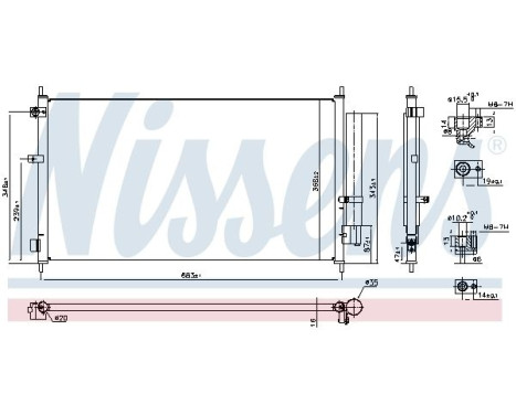 Condenser, air conditioning 941233 Nissens, Image 6