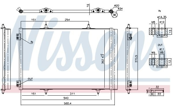 Condenser, air conditioning 941276 Nissens