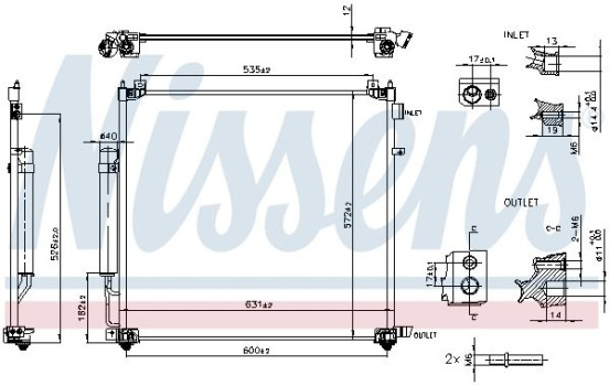 Condenser, air conditioning 941295 Nissens
