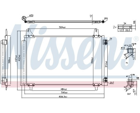 Condenser, air conditioning 941296 Nissens, Image 2