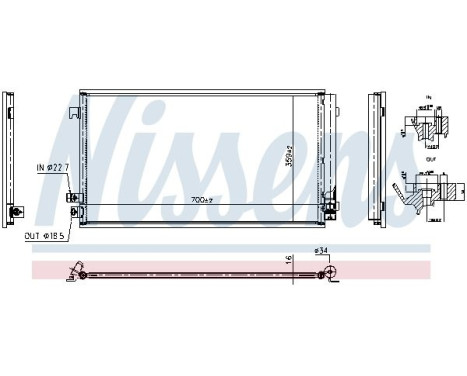 Condenser, air conditioning 941320 Nissens
