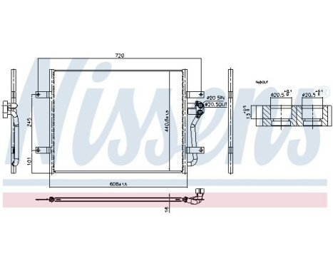 Condenser, air conditioning 941323 Nissens, Image 7