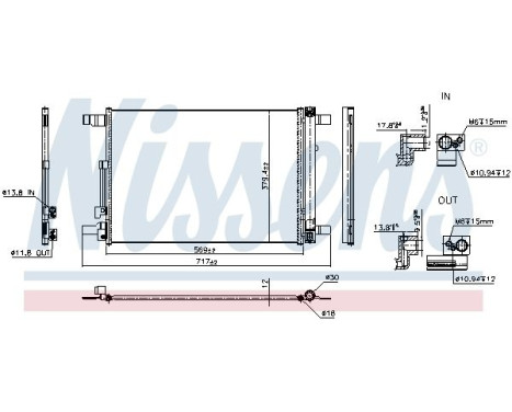 Condenser, air conditioning 941339 Nissens