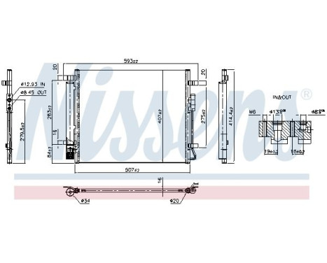 Condenser, air conditioning 941343 Nissens, Image 6