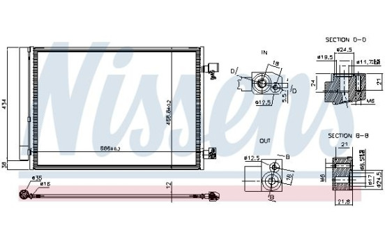 Condenser, air conditioning 941345 Nissens, Image 7