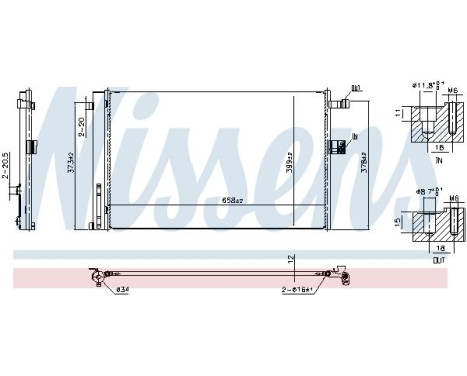 Condenser, air conditioning 941356 Nissens
