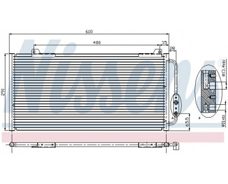 Condenser, air conditioning 94255 Nissens
