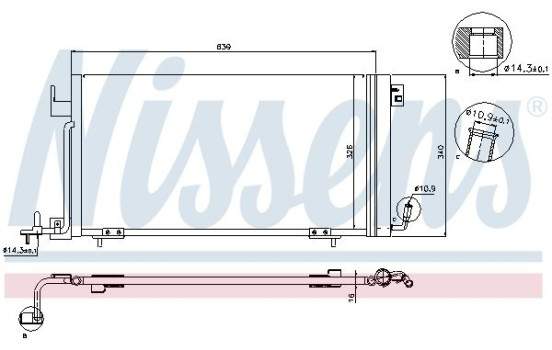 Condenser, air conditioning 94321 Nissens, Image 3