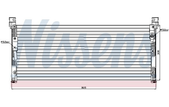 Condenser, air conditioning 94370 Nissens, Image 2