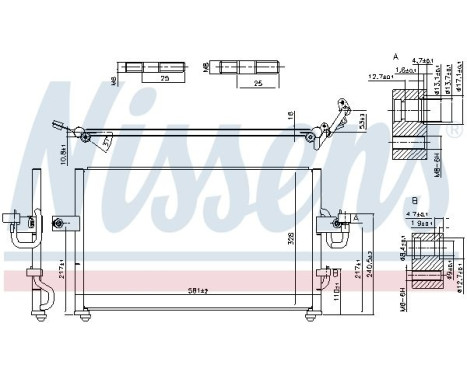 Condenser, air conditioning 94395 Nissens, Image 7