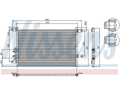 Condenser, air conditioning 94526 Nissens, Image 6