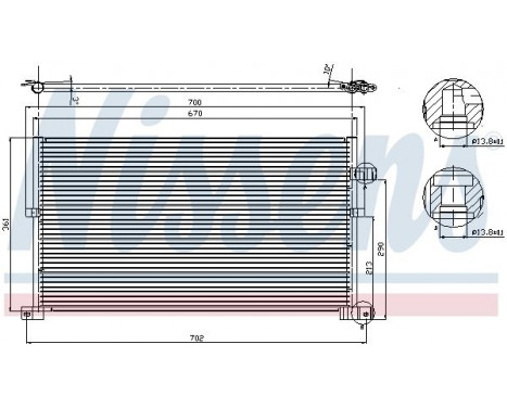Condenser, air conditioning 94586 Nissens, Image 6