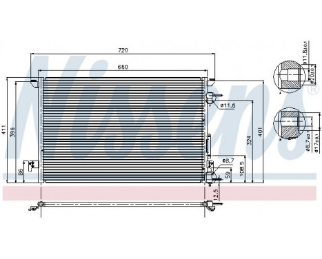 Condenser, air conditioning 94597 Nissens, Image 2