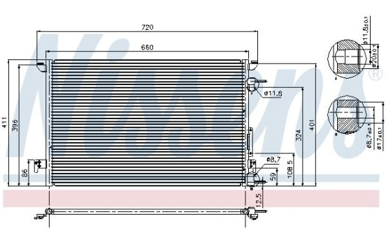 Condenser, air conditioning 94597 Nissens, Image 2