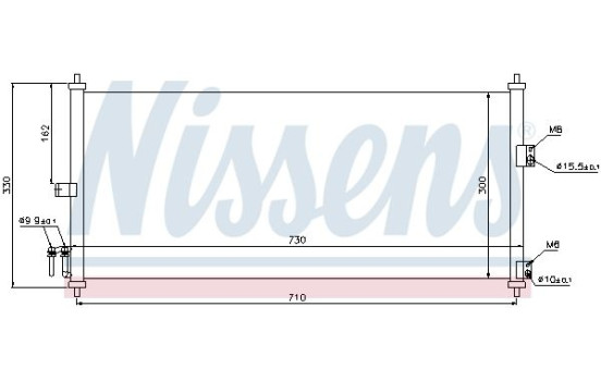 Condenser, air conditioning 94616 Nissens, Image 6