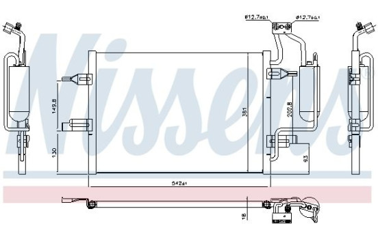 Condenser, air conditioning 94624 Nissens, Image 2