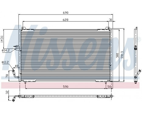 Condenser, air conditioning 94625 Nissens