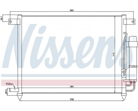Condenser, air conditioning 94641 Nissens, Image 2