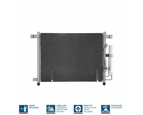 Condenser, air conditioning 94641 Nissens, Image 3