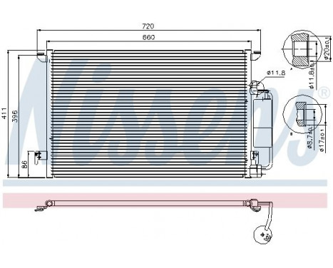Condenser, air conditioning 94675 Nissens, Image 2