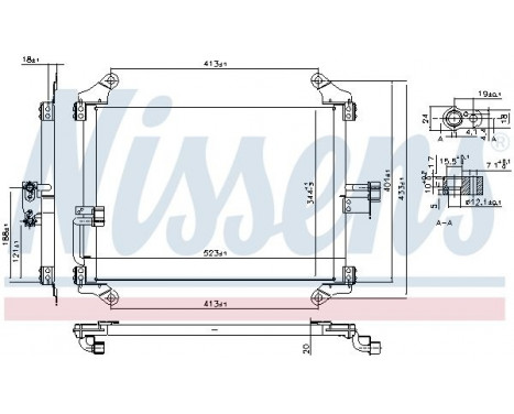 Condenser, air conditioning 94700 Nissens, Image 6