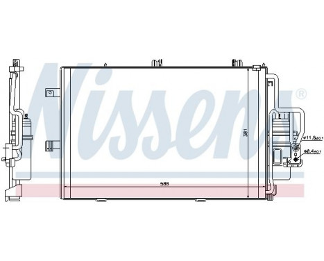 Condenser, air conditioning 94721 Nissens