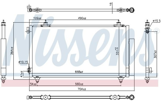 Condenser, air conditioning 94740 Nissens, Image 6