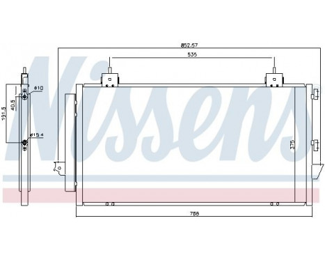 Condenser, air conditioning 94741 Nissens