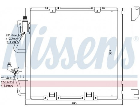 Condenser, air conditioning 94768 Nissens, Image 2